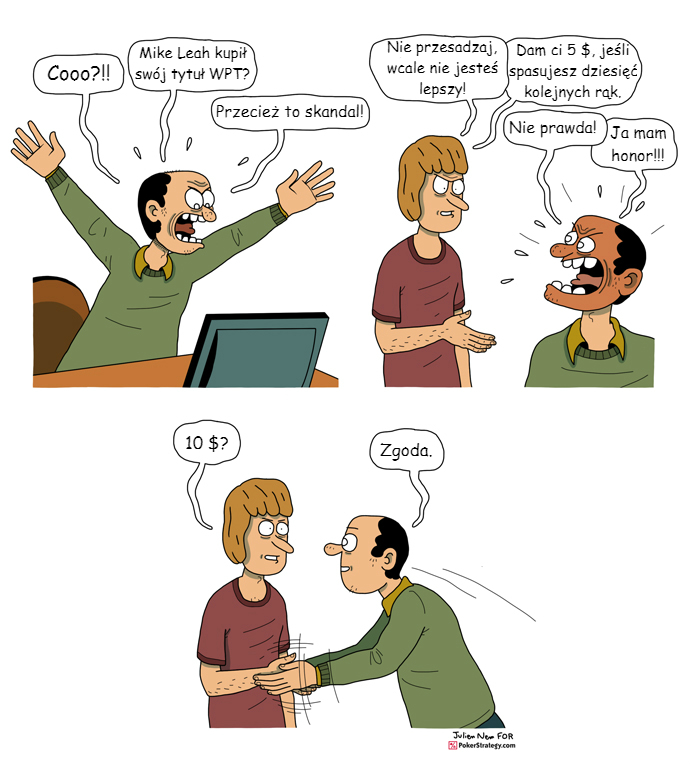 Śmieszny Pokerowy Komiks Mike Leah