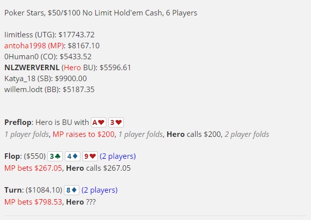 High Roller Analyse hand history