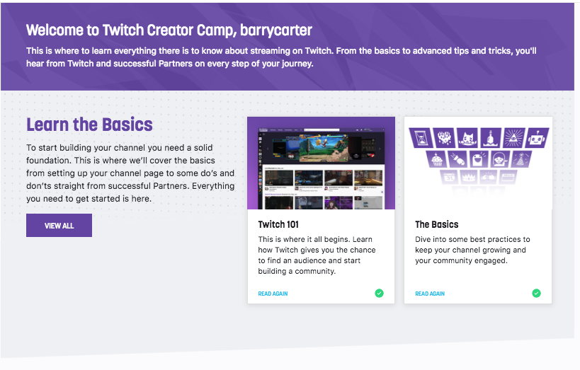 Twitch camp