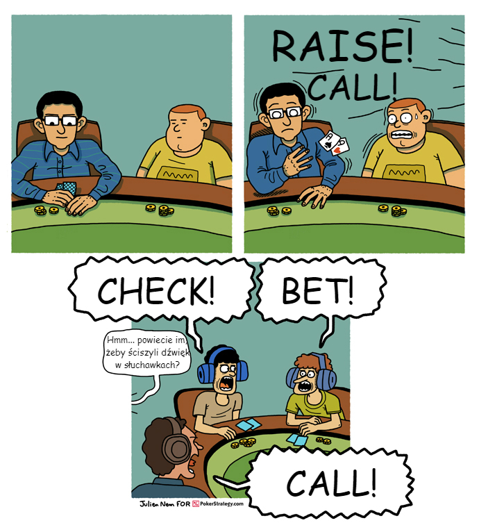 Śmieszny Pokerowy Komiks Poker live