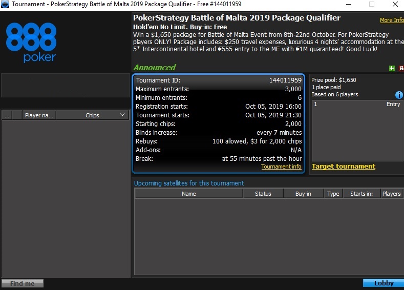 battle of malta freeroll
