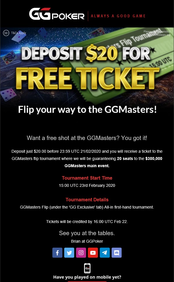ggmasters deposit promo