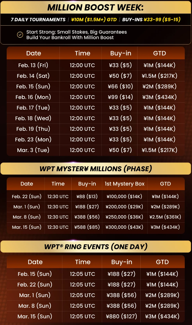 WPT 4-Week Freeroll Frenzy
