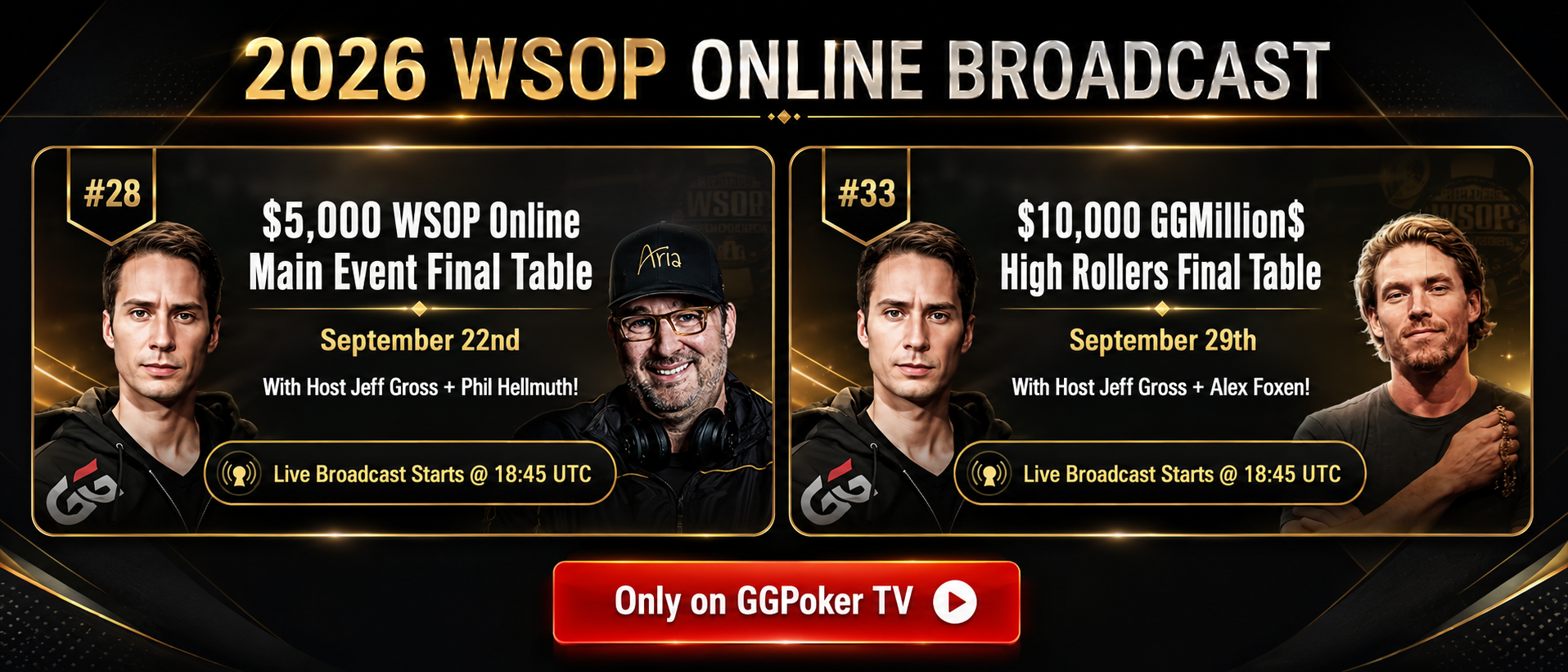2026 WSOP Online broadcast on GGPoker TV
