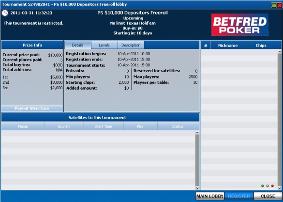 Betfred 10k
