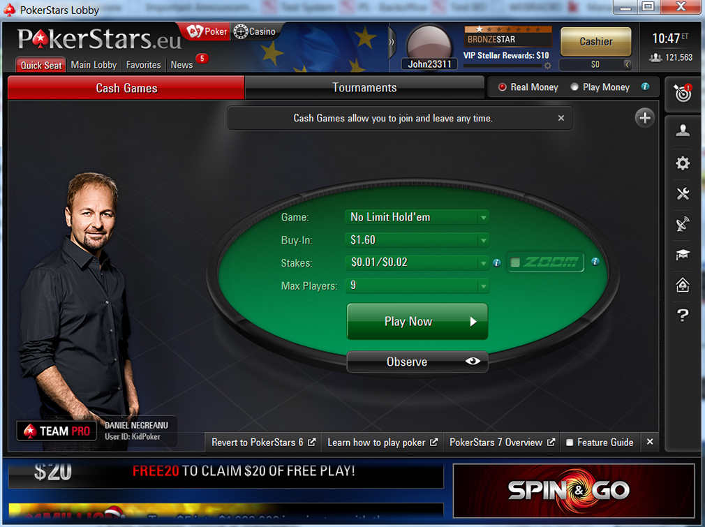 pokerstars lobby