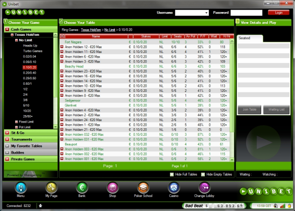 Unibet screenshot